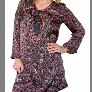 Calypso St. Barth - 100% Silk Tunic Padouri Boho Lightweight Casual Dress